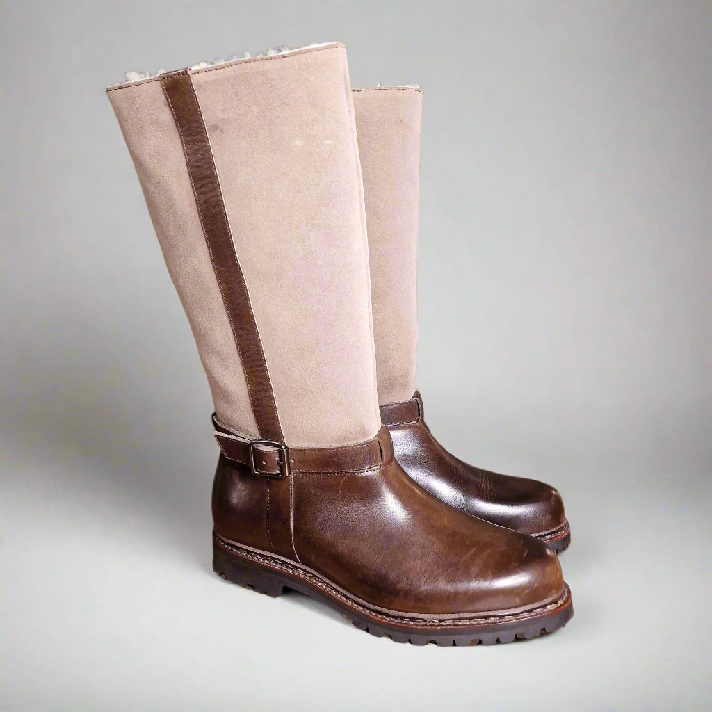 Woody Dark Brown Calf & Beige Nubuck (5E) John Brommel's