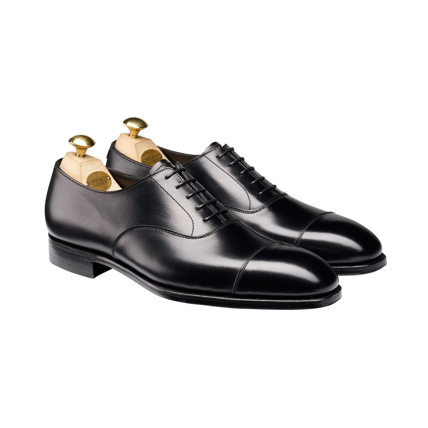 Crockett & Jones Audley – Men's Oxford Shoes in Black Calfskin