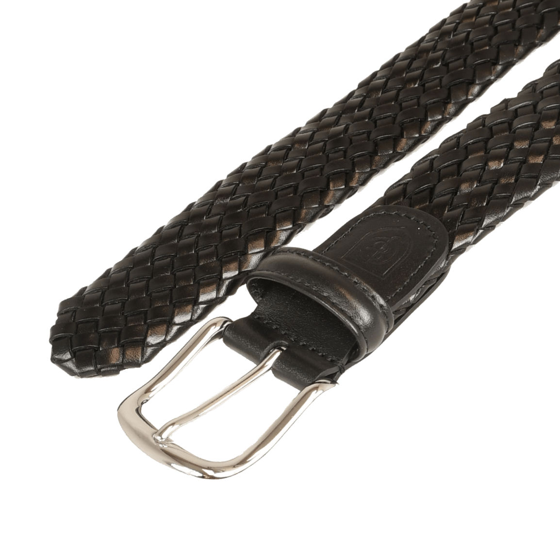 Crockett & Jones Braided Black Calfskin Belt – Men's Belt