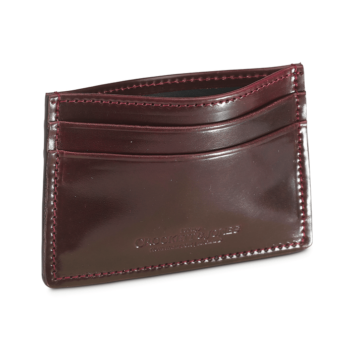 Card Holder Burgundy Shell Cordovan - Crockett & Jones
