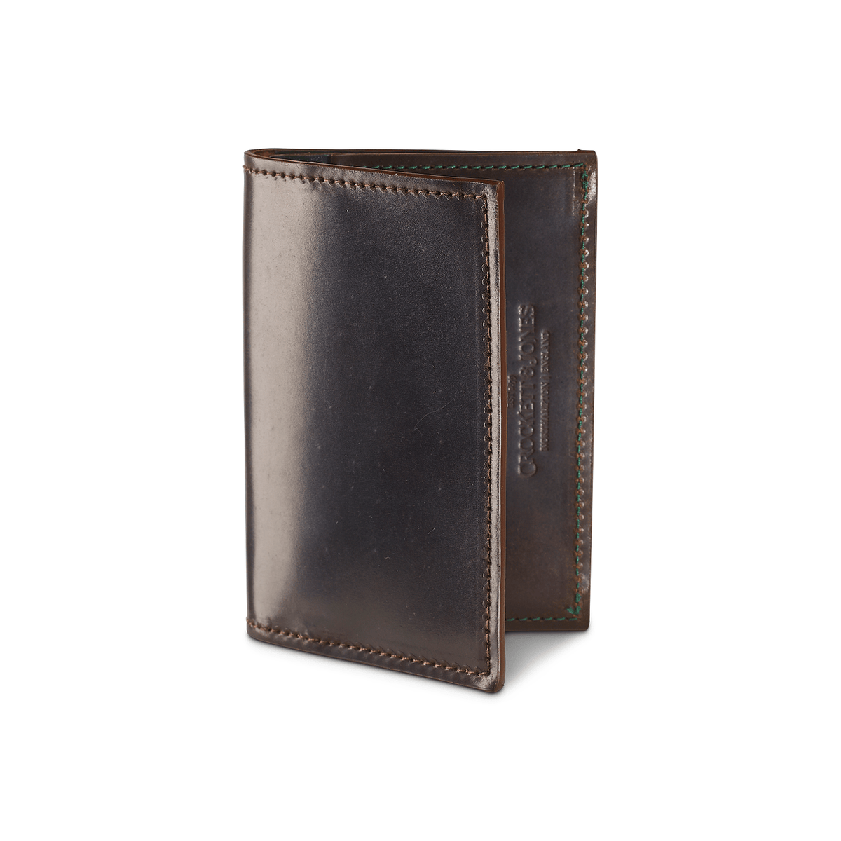 Folded Card Case – Dark Brown Shell Cordovan - Crockett & Jones