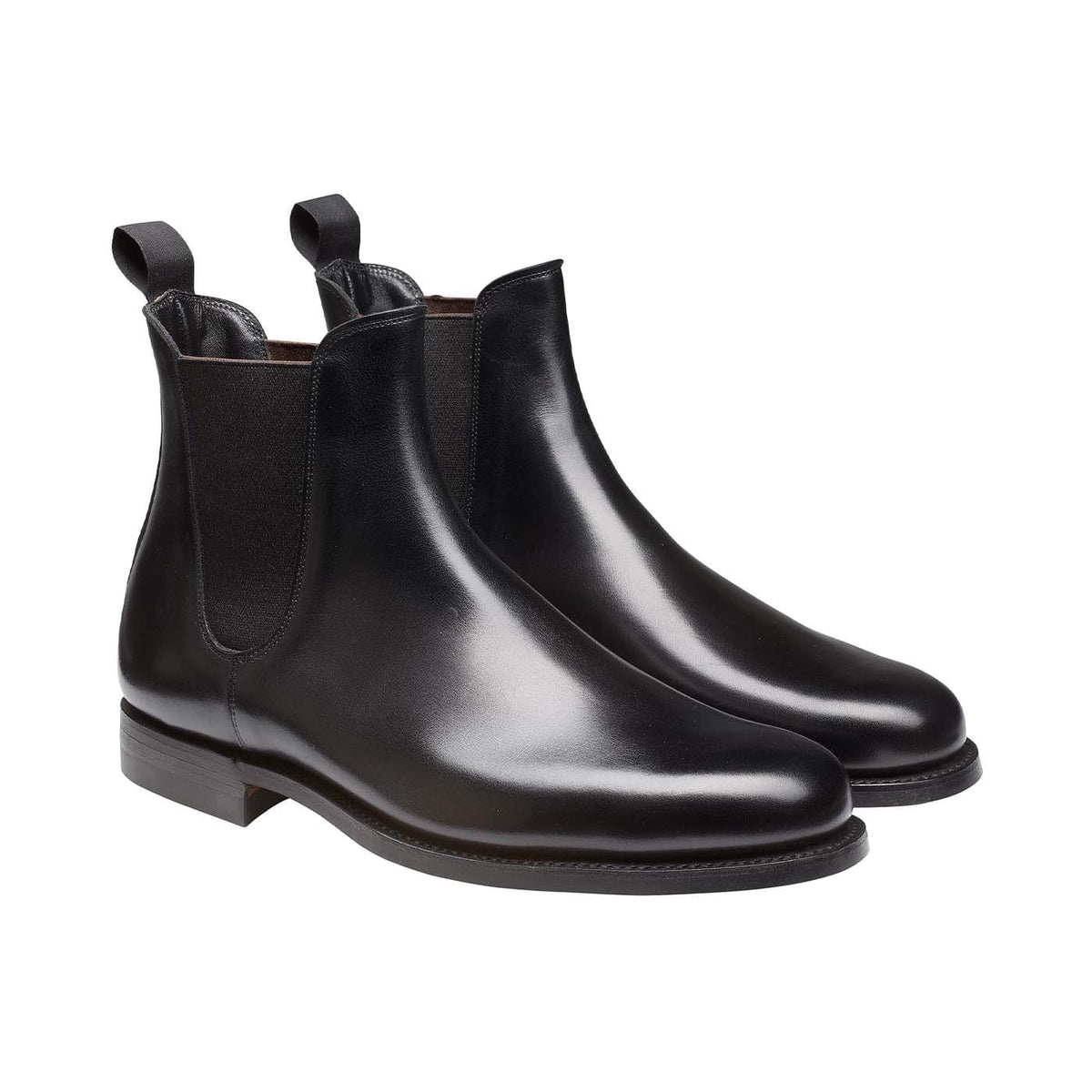 Bonnie Chelsea Boot, Black Calf, Crockett & Jones