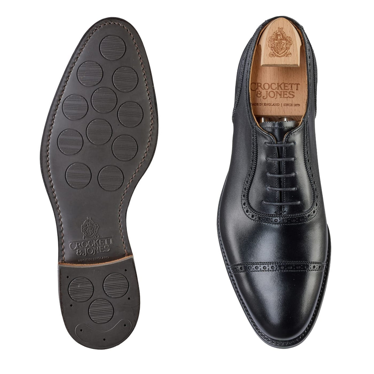 Westbourne 4 Black Calf Oxfordskor Herr – Crockett & Jones