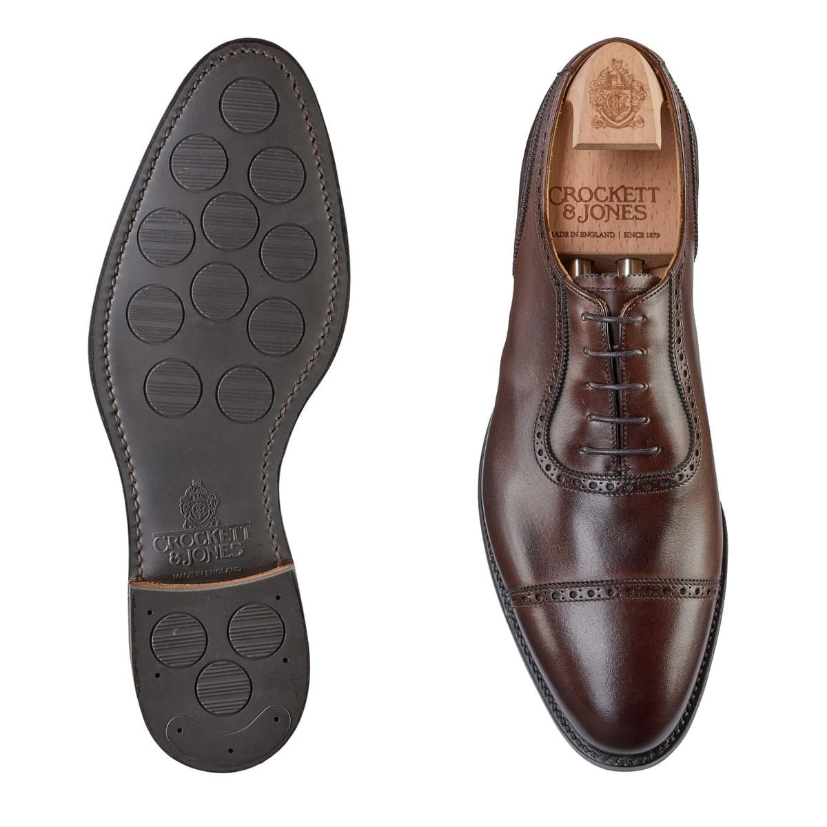 Westbourne 4 Dark Brown Calf Oxfordskor Herr – Crockett & Jones