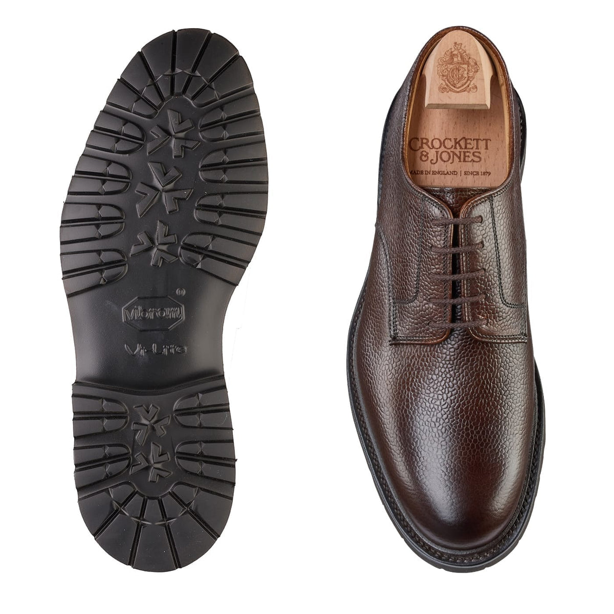 Windermere Derby, Dark Brown Suede 'Vibram' Crockett & Jones