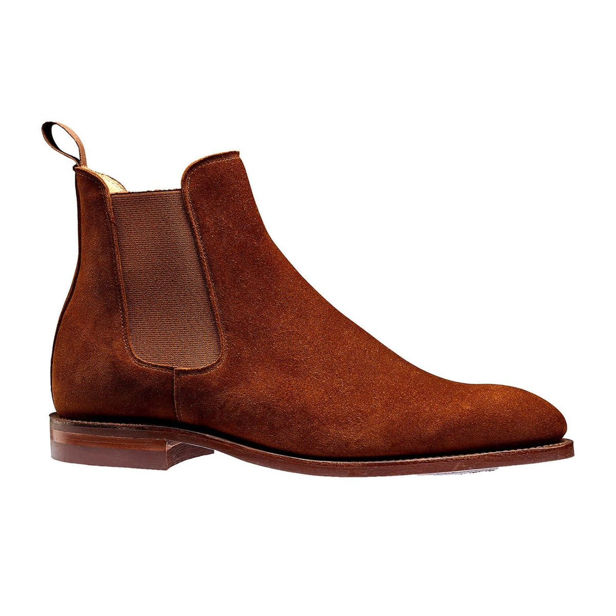 Bonnie Chelsea Boot, Polo Brown Calf Suede 'City' by Crockett & Jones
