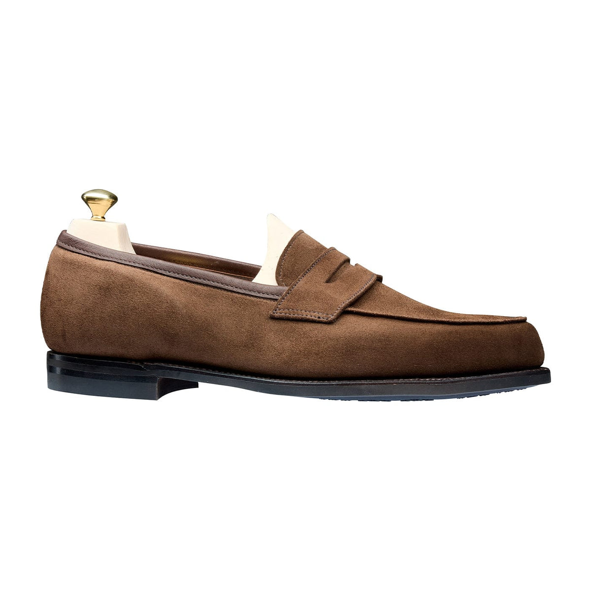 Elise Chocolate Calf Suede Loafers Dam – Crockett & Jones