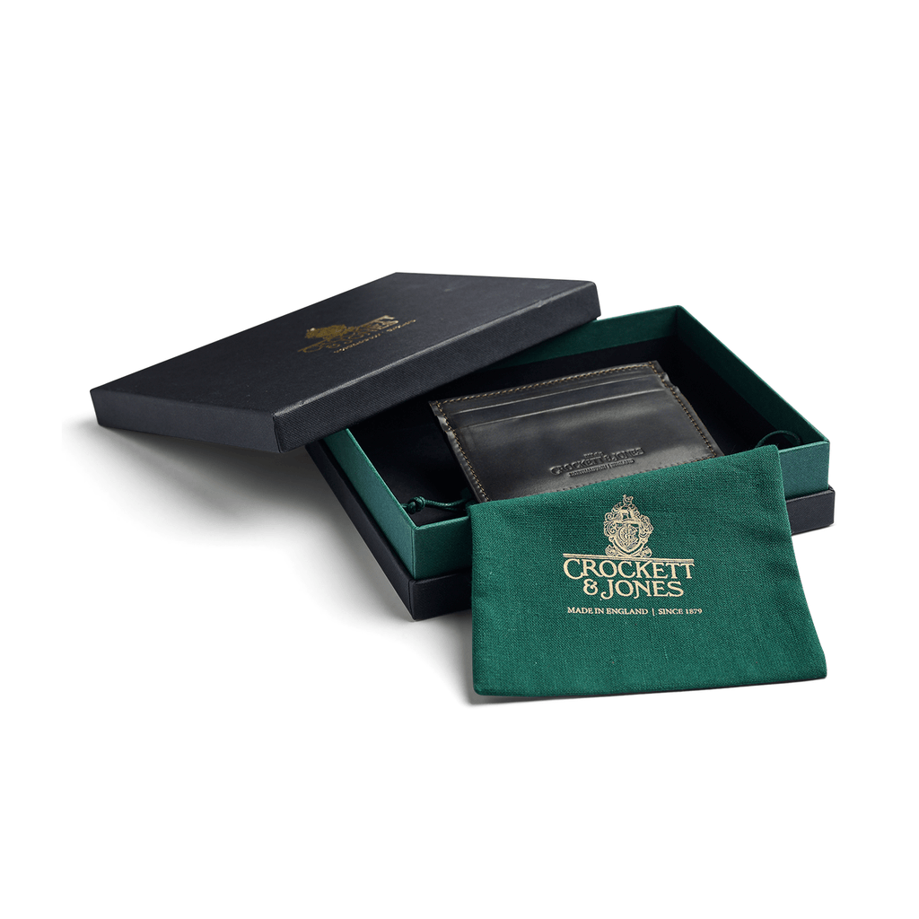 Card Holder Dark Brown Shell Cordovan - Crockett & Jones
