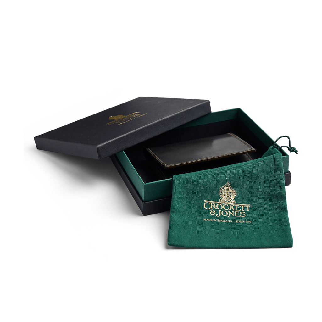 Folded Card Case – Dark Brown Shell Cordovan - Crockett & Jones