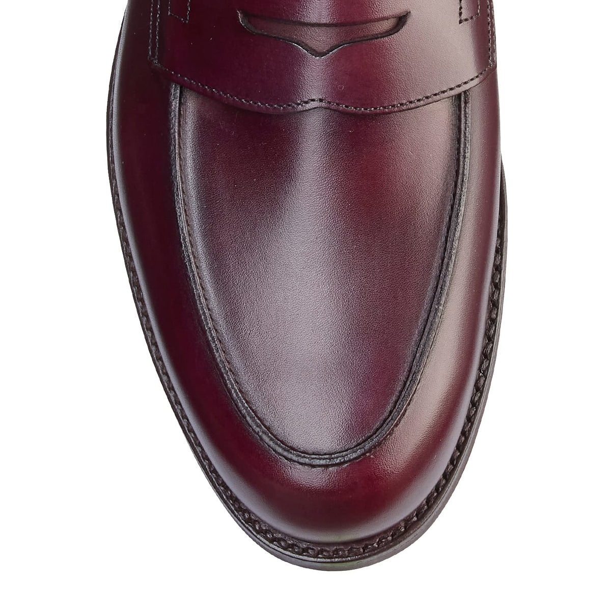 Grantham 2 Burgundy Calf Penny Loafers Herr – Crockett & Jones