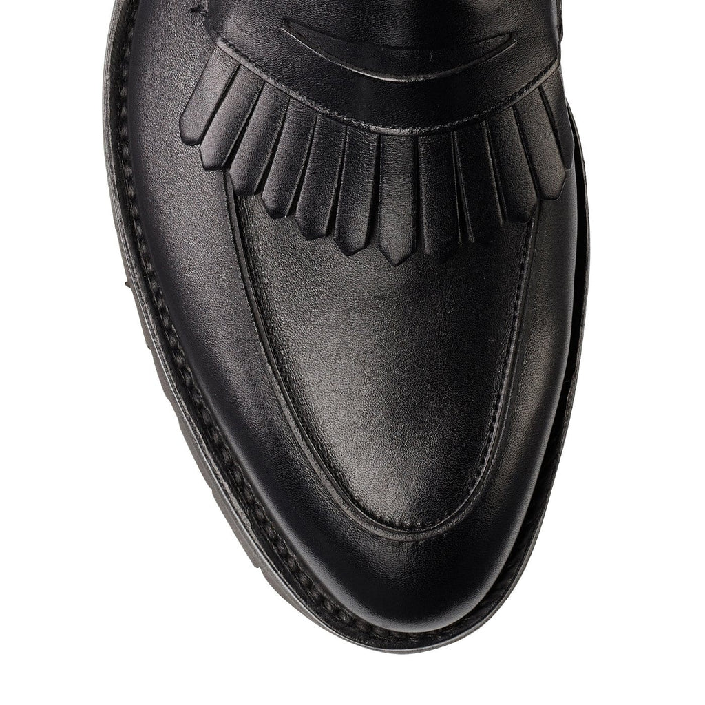 Julia Penny Loafer, Black Calf 'Vibram' Crockett & Jones