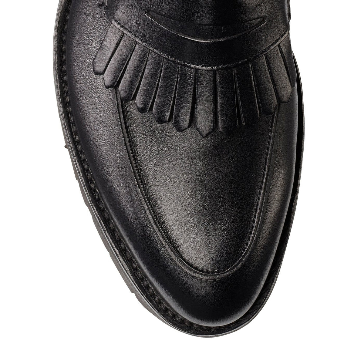 Julia Penny Loafer, Black Calf 'Vibram' Crockett & Jones