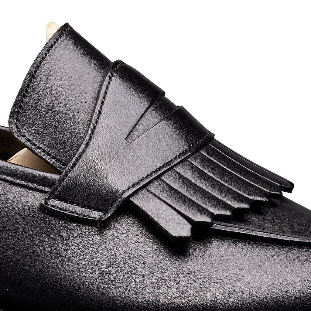 Julia Penny Loafer, Black Calf 'Vibram' Crockett & Jones