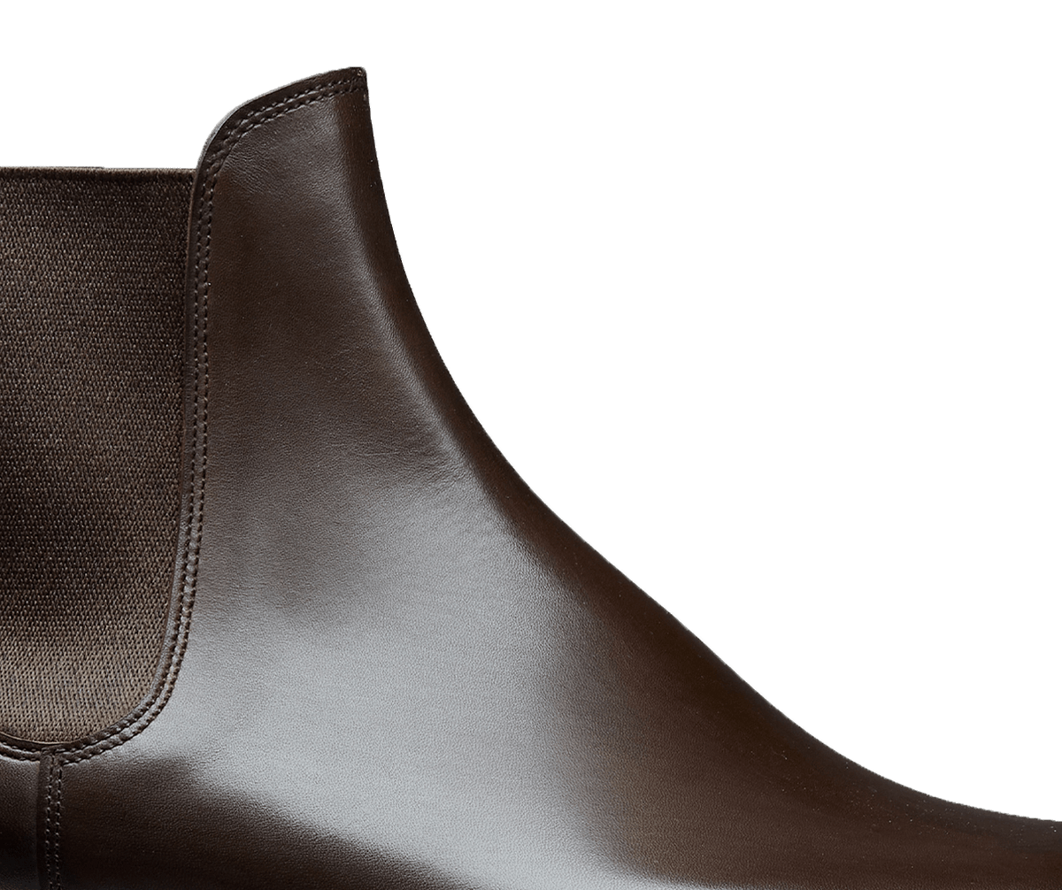 Margie Dark Brown Wax Calf Chelsea Boots Dam – Crockett & Jones