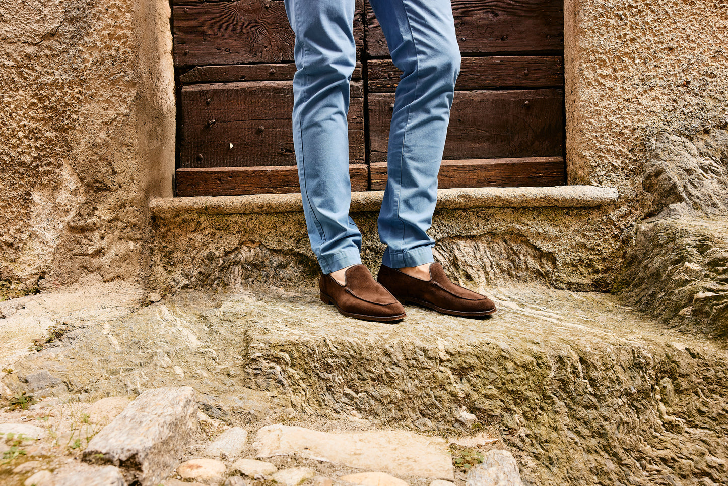 Salcombe Loafer, Dark Brown Suede 'Superflex' Crockett & Jones