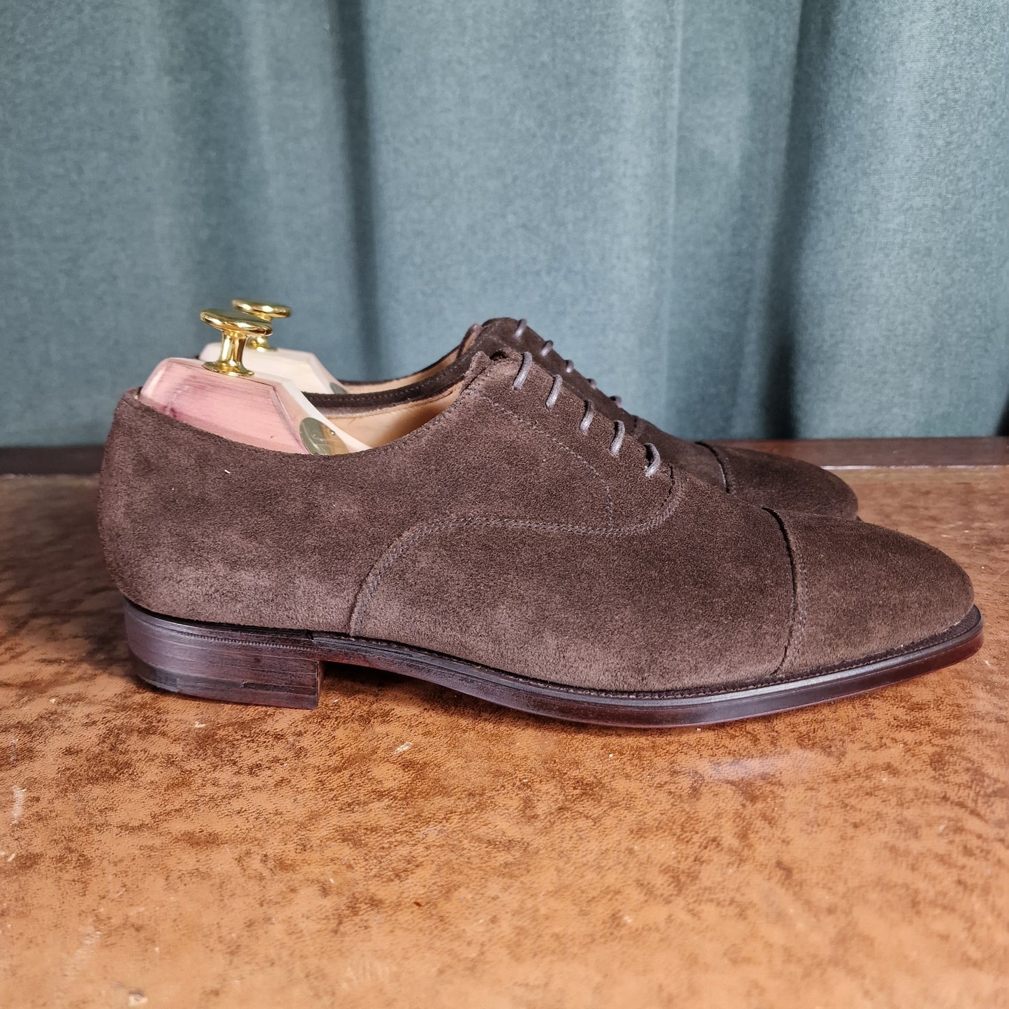 Connaught Dark Brown Suede (6E) Crockett & Jones