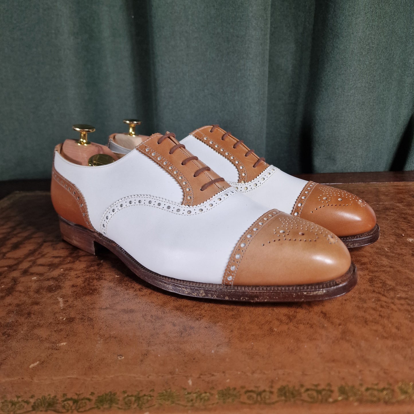 Brighton White & Tan Calf (10EE) Crockett & Jones