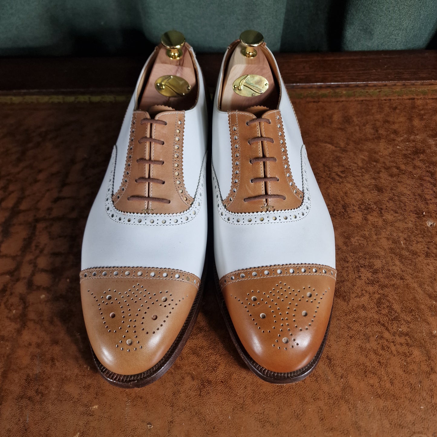 Brighton White & Tan Calf (10EE) Crockett & Jones