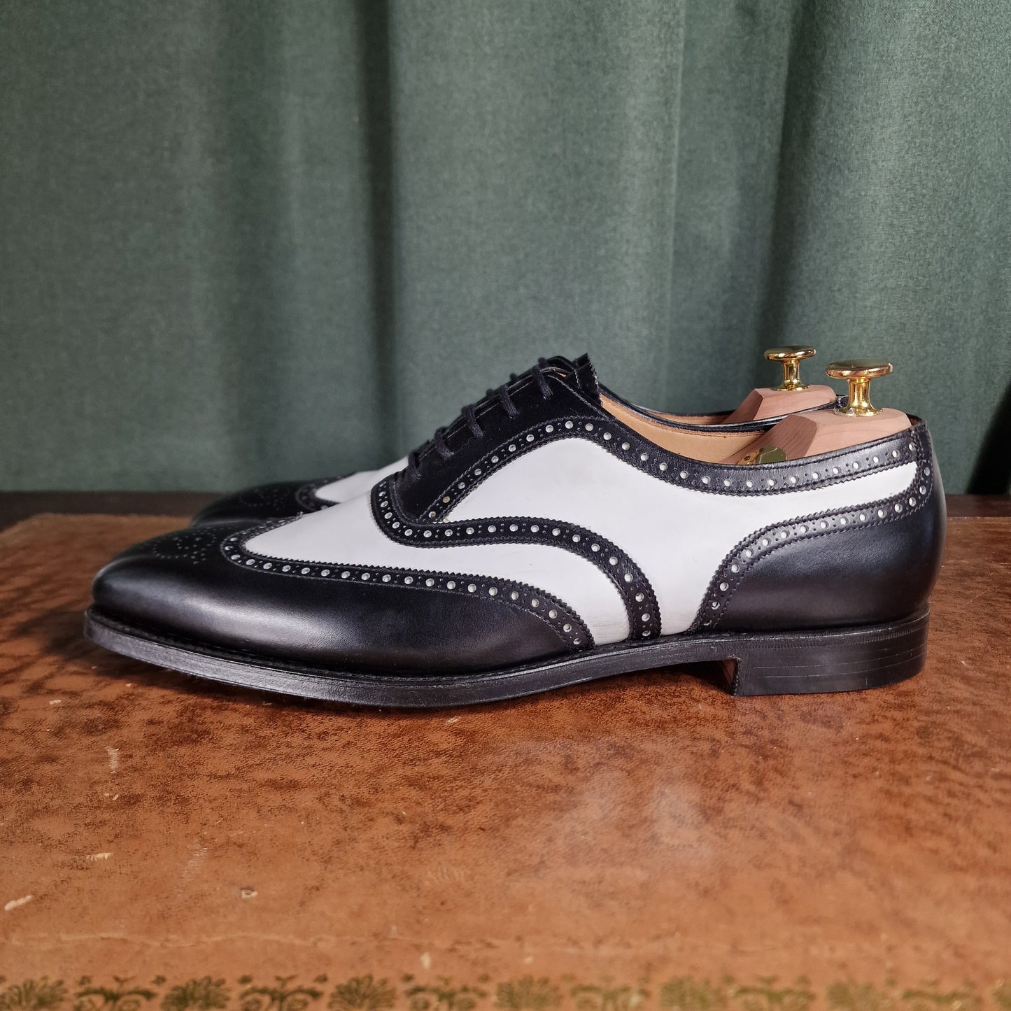 Gerrard Black & White Calf (8.5F & 12F) Crockett & Jones