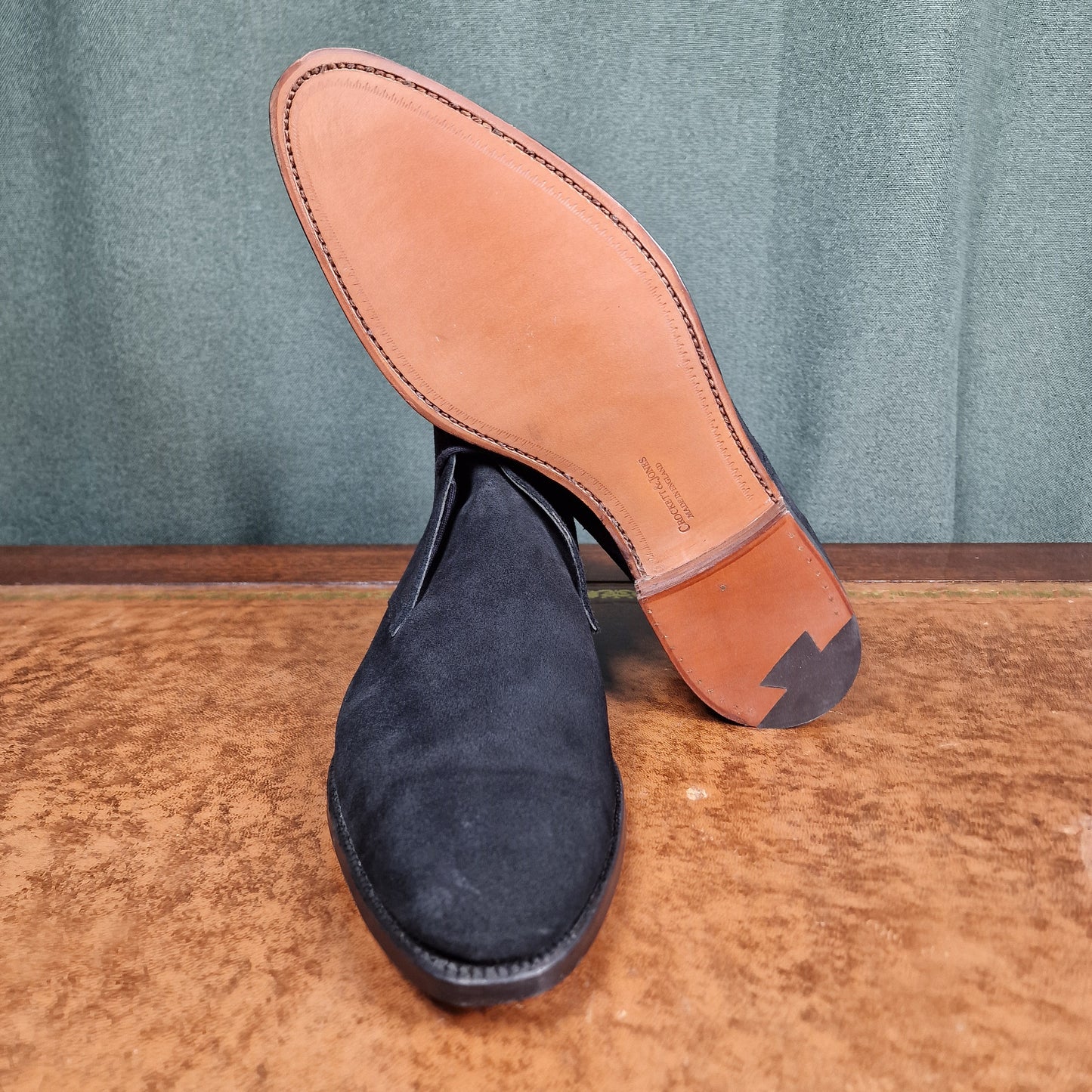 Hayle Black Suede (9.5E) Crockett & Jones