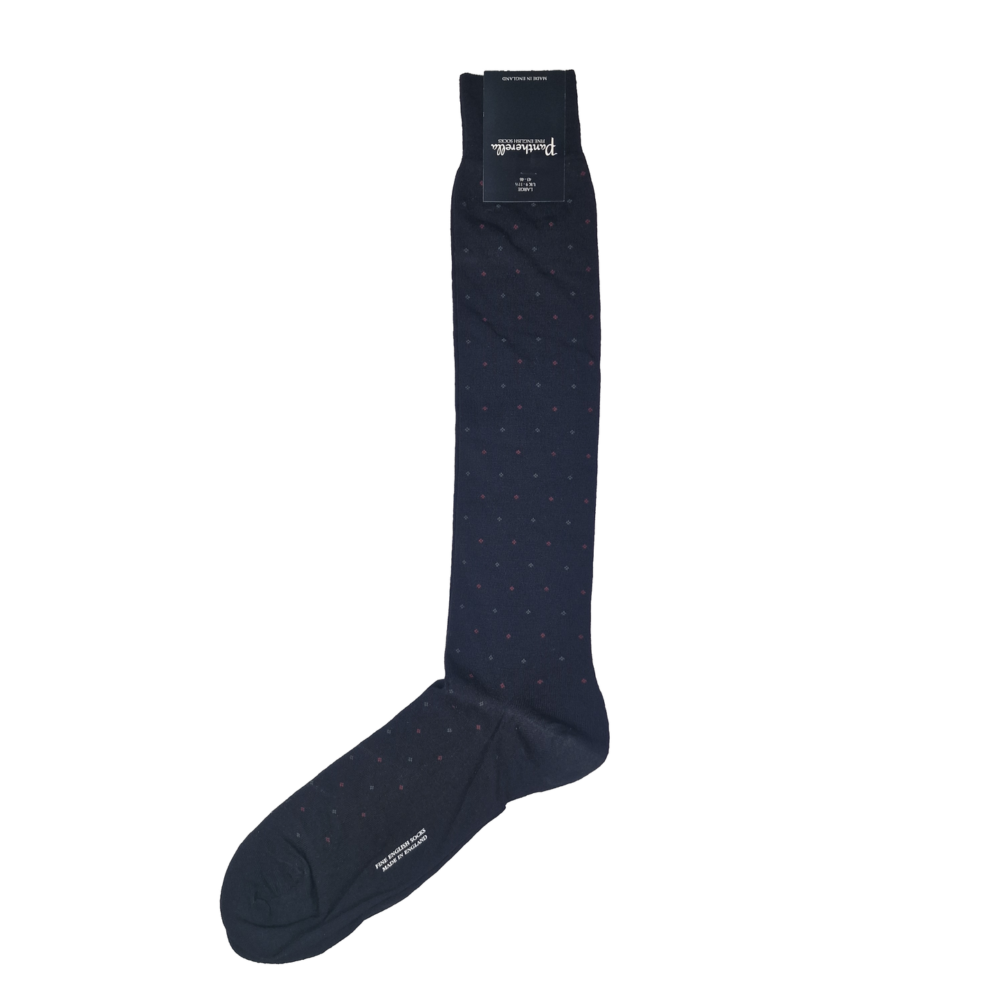 Stocking Black, Long, (Large) Merino wool, Pantherella