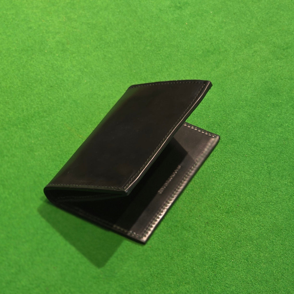 Folded Card Case – Black Shell Cordovan - Crockett & Jones