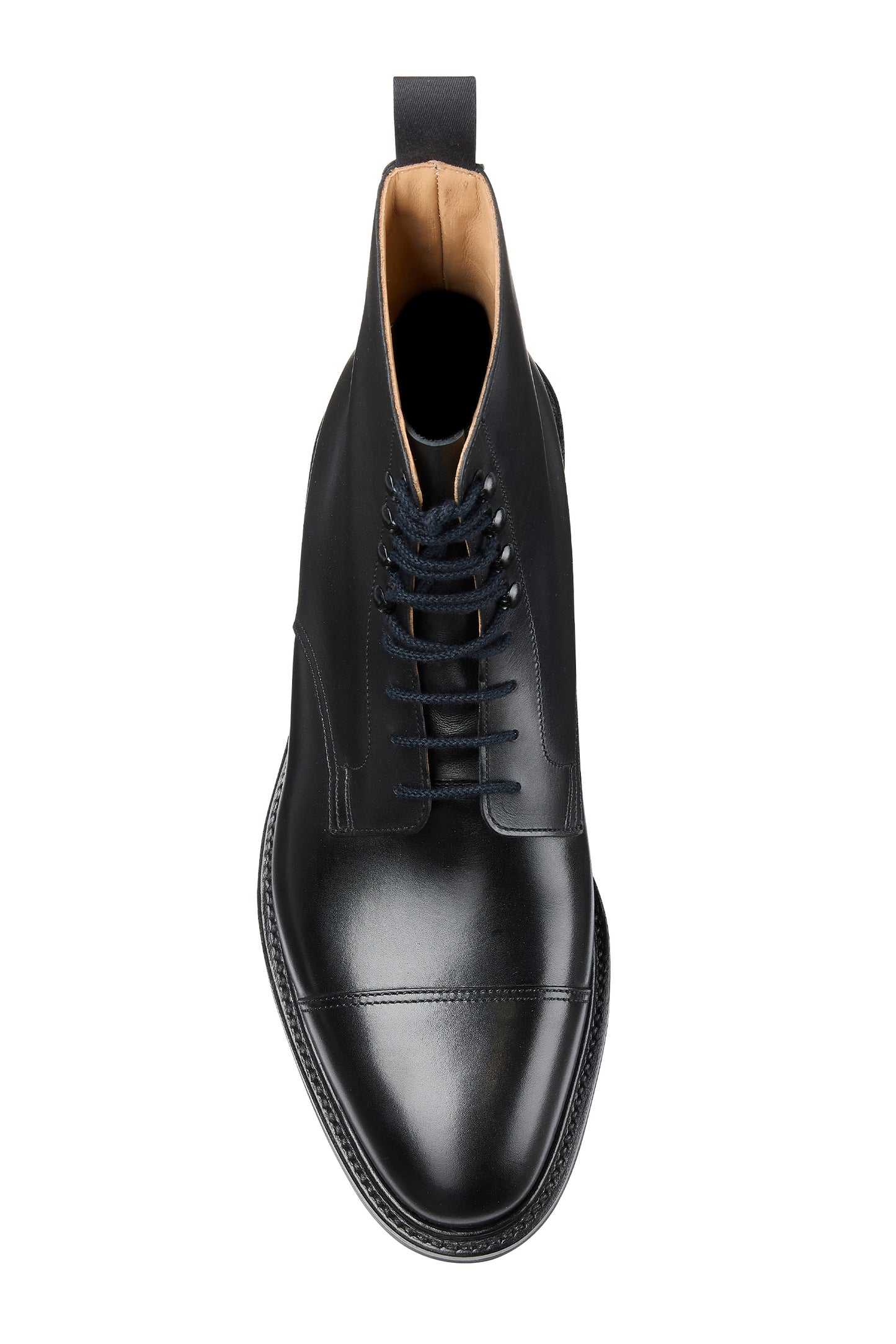 Argyll Derby Boot, Black Wax Calf ‘Dainite’ Derby, Crockett & Jones