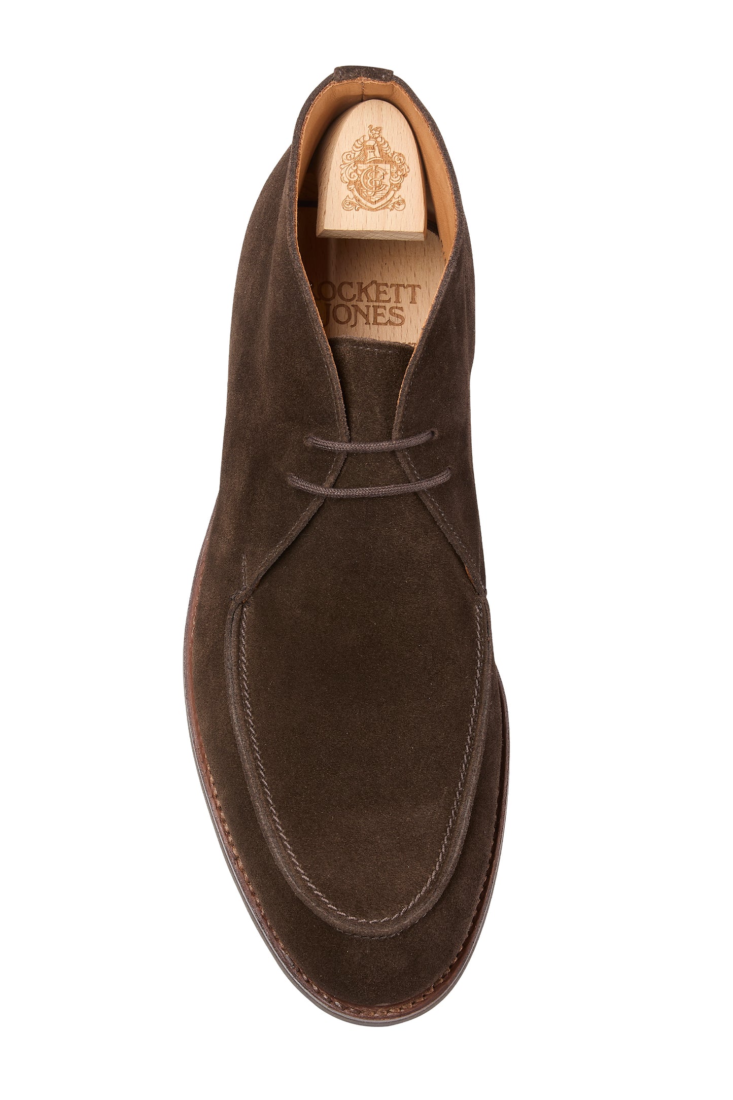Bibury Chukka Boot, Dark Brown Suede ‘Wedge’ Crockett & Jones