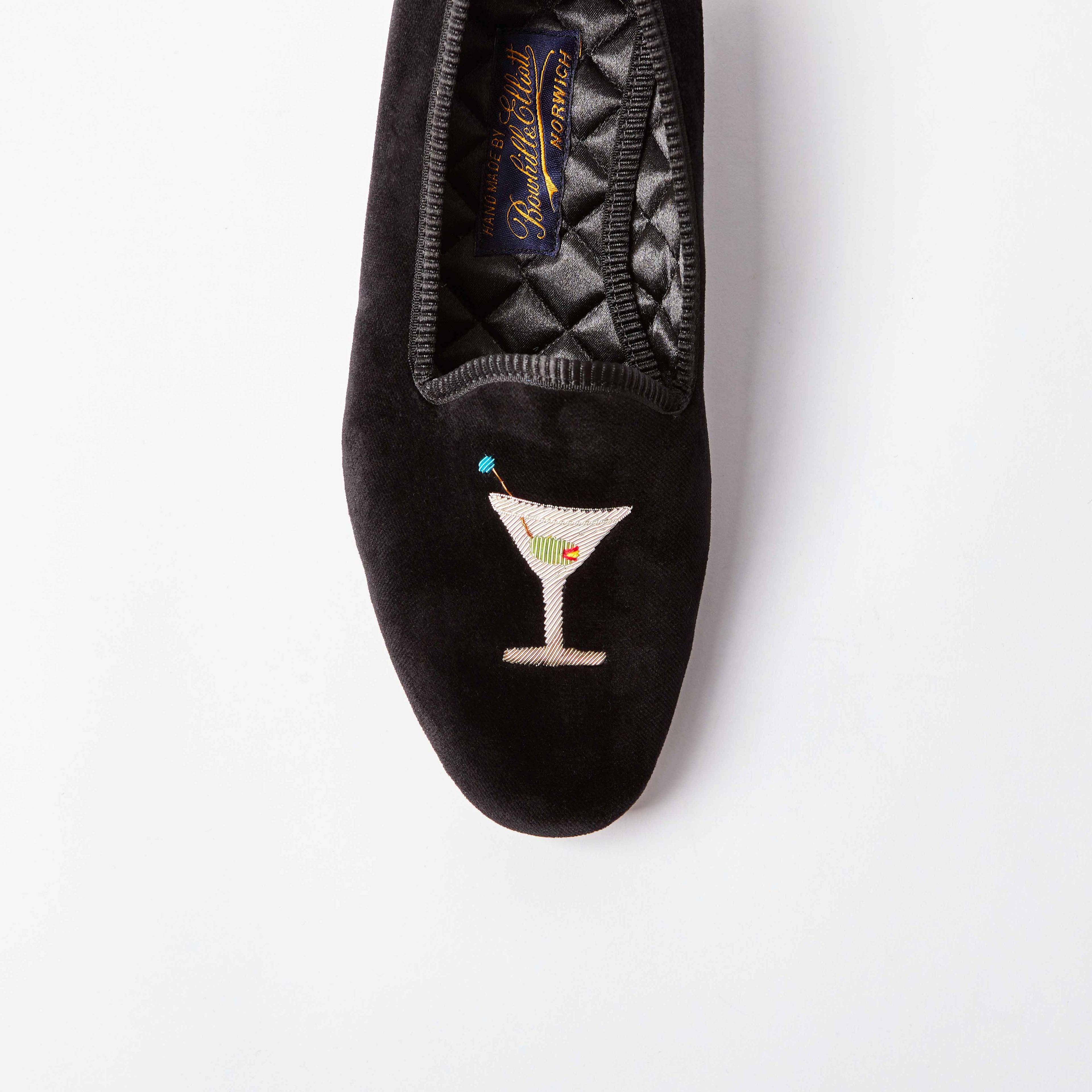 Black Velvet Martini Venetian Slippers – Bowhill & Elliott