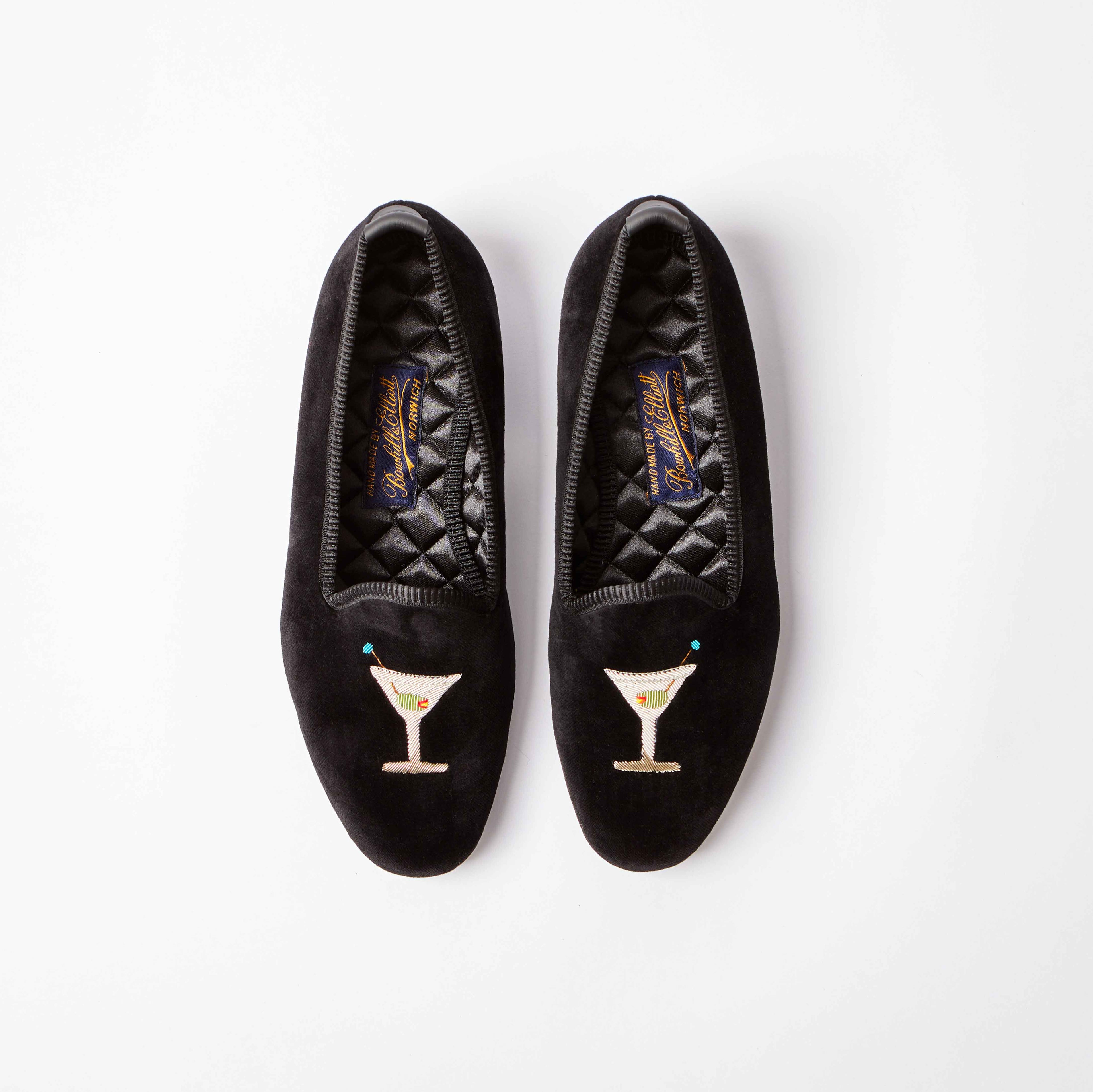 Black Velvet Martini Venetian Slippers – Bowhill & Elliott