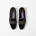 Black Velvet Flat Bow Albert Slippers – Bowhill & Elliott