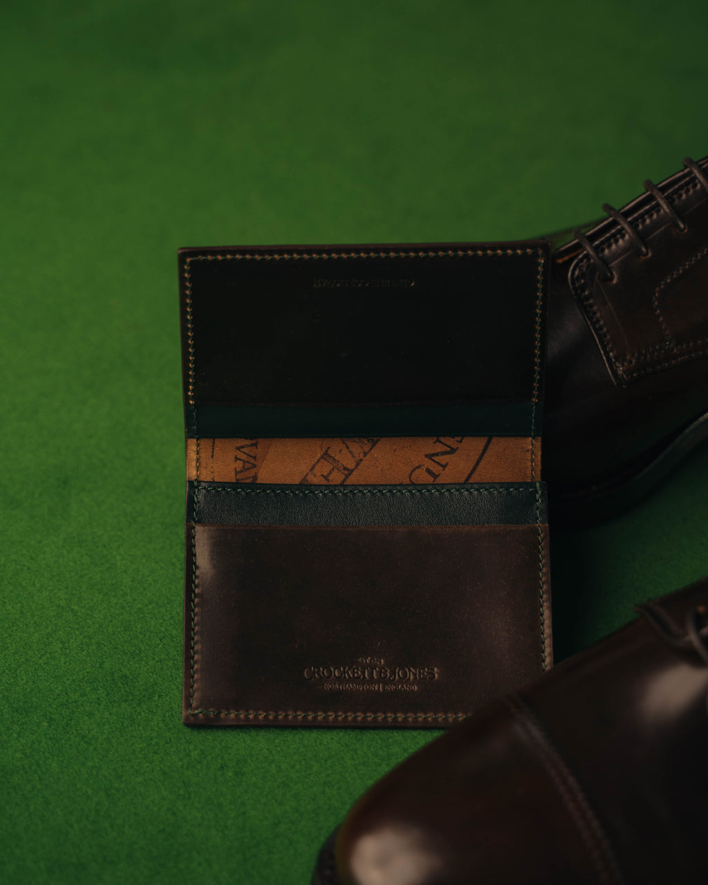 Folded Card Case – Dark Brown Shell Cordovan - Crockett & Jones