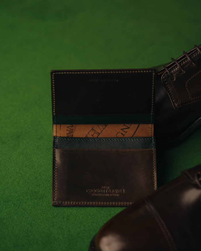 Folded Card Case – Dark Brown Shell Cordovan - Crockett & Jones