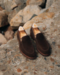 Salcombe Loafer, Dark Brown Suede 'Superflex' Crockett & Jones