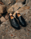 Harvard 2 Penny Loafer, Black Milled Calf ‘City’ Crockett & Jones