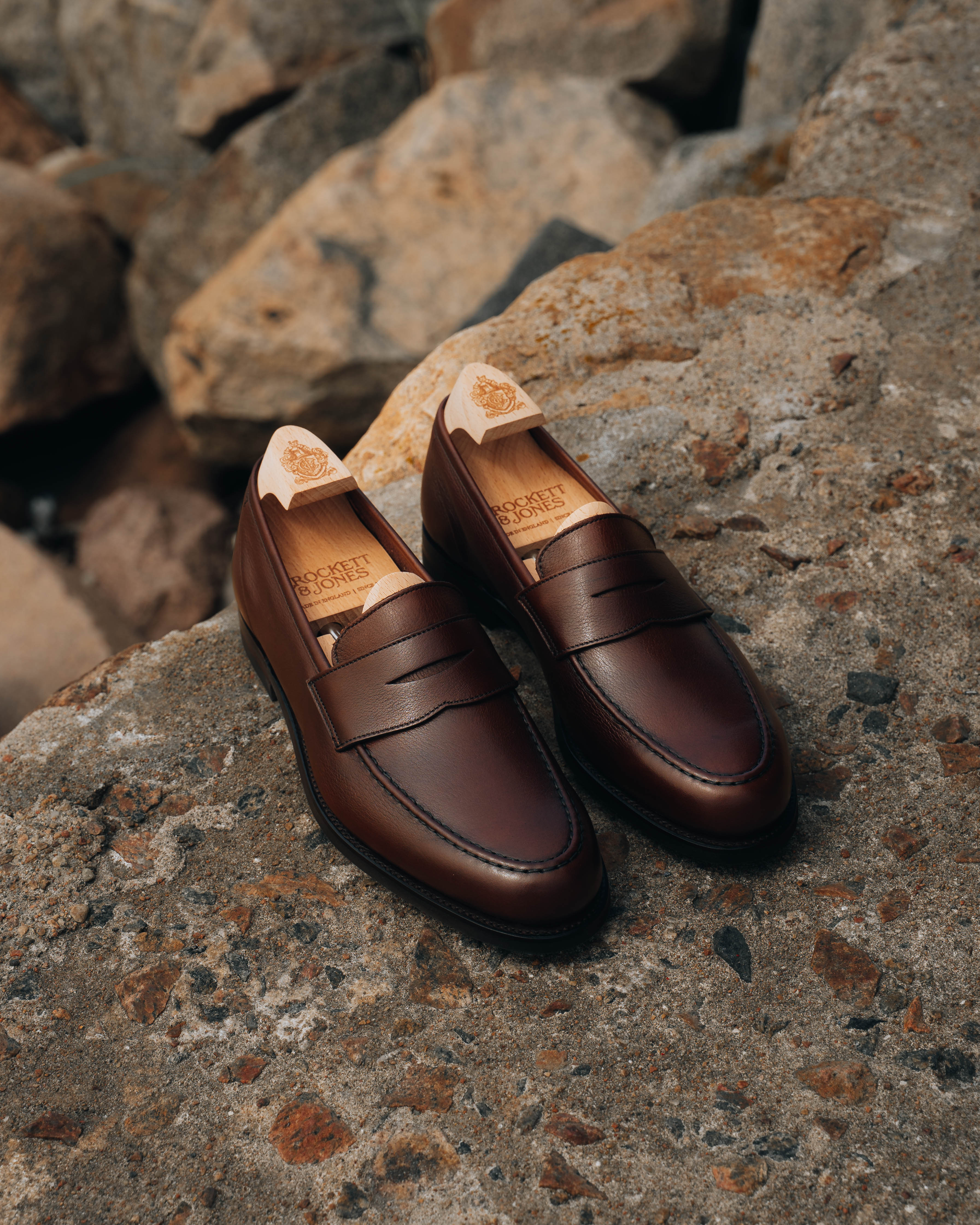 Crockett & Jones Harvard II – Dark Brown Suede Men's Penny Loafers