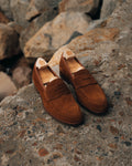 Harvard 2 Penny Loafer, Snuff Suede ‘City’ Crockett & Jones