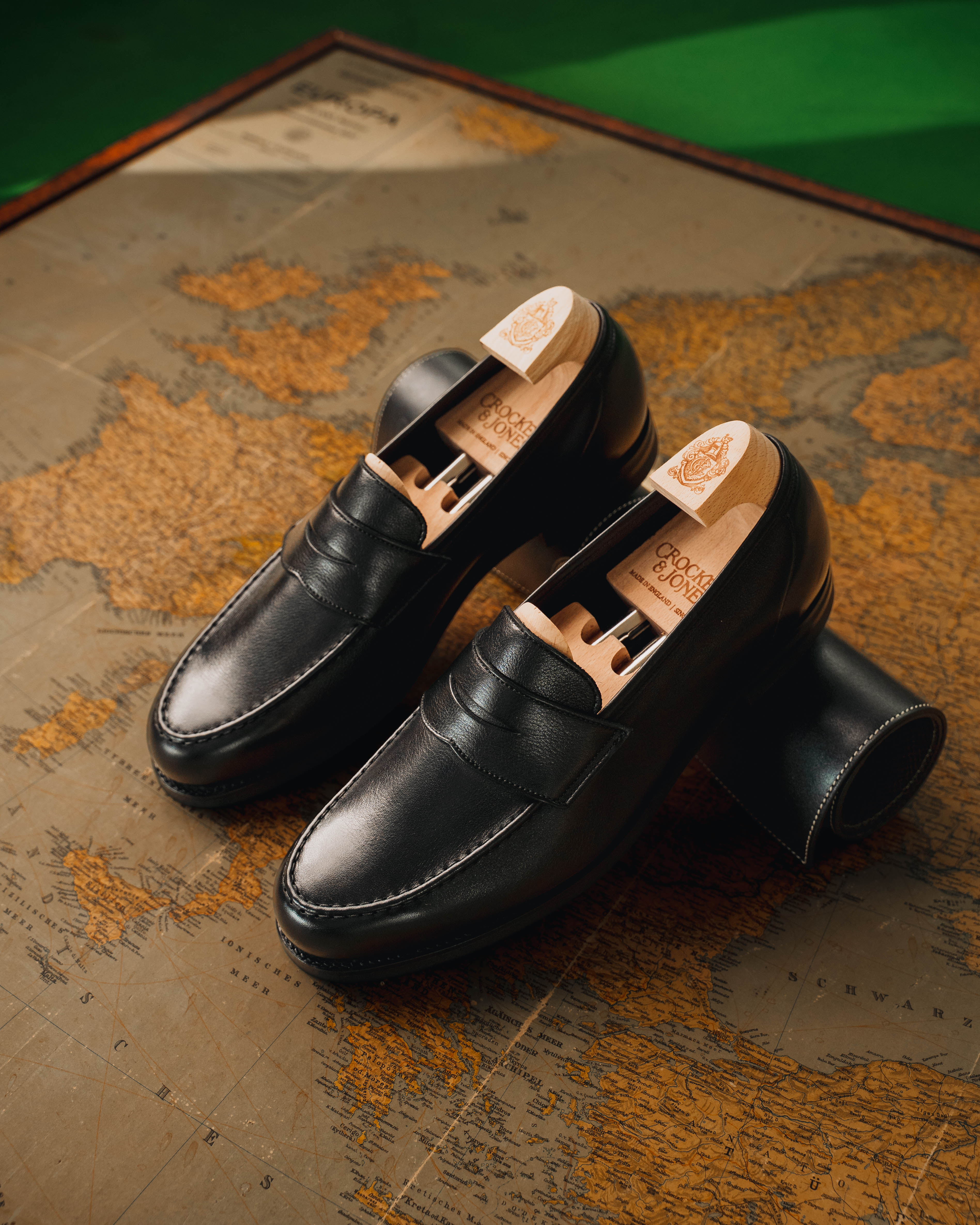 Crockett & Jones Harvard II – Dark Brown Suede Men's Penny Loafers