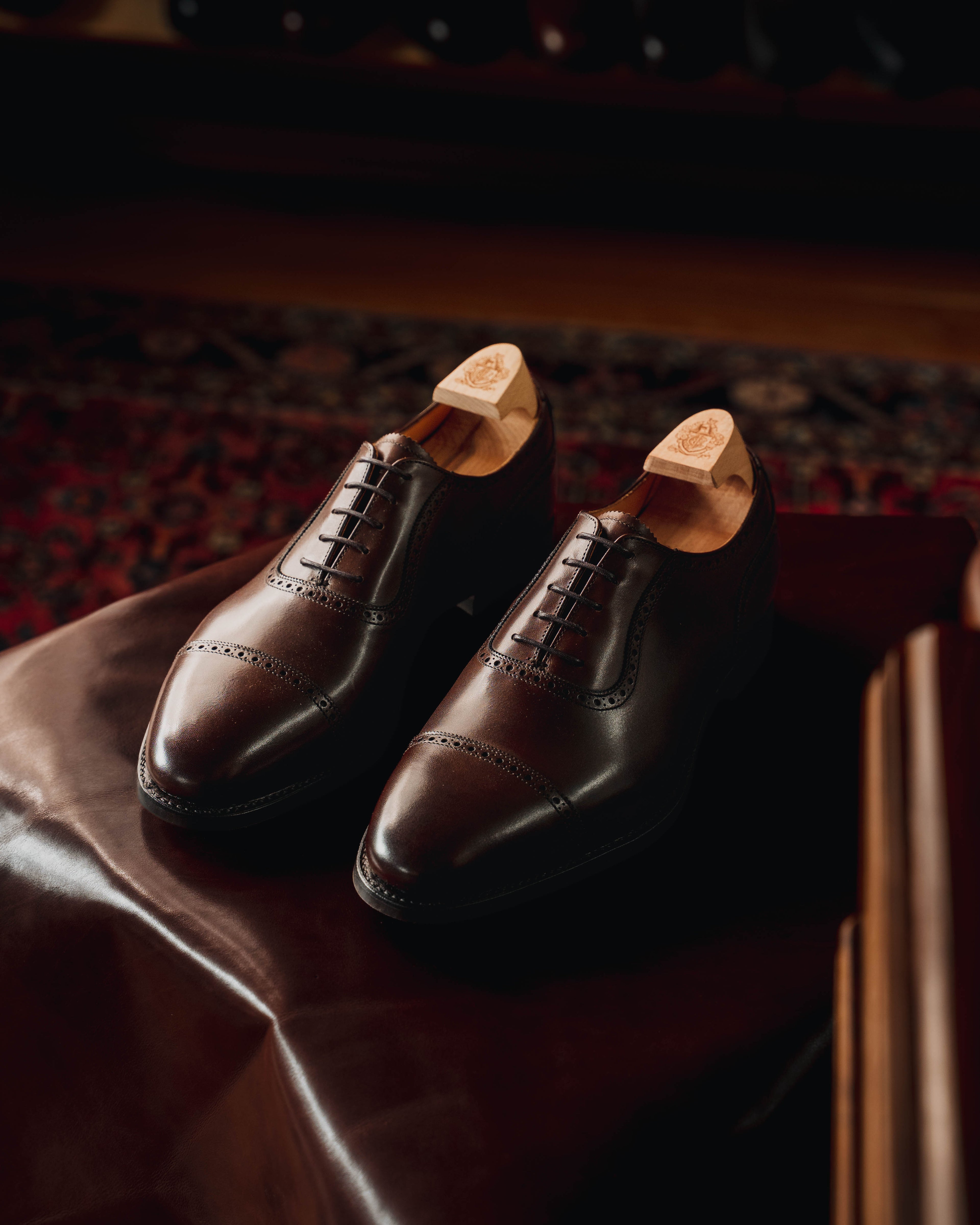 Westbourne 4 Dark Brown Calf Oxfordskor Herr – Crockett & Jones
