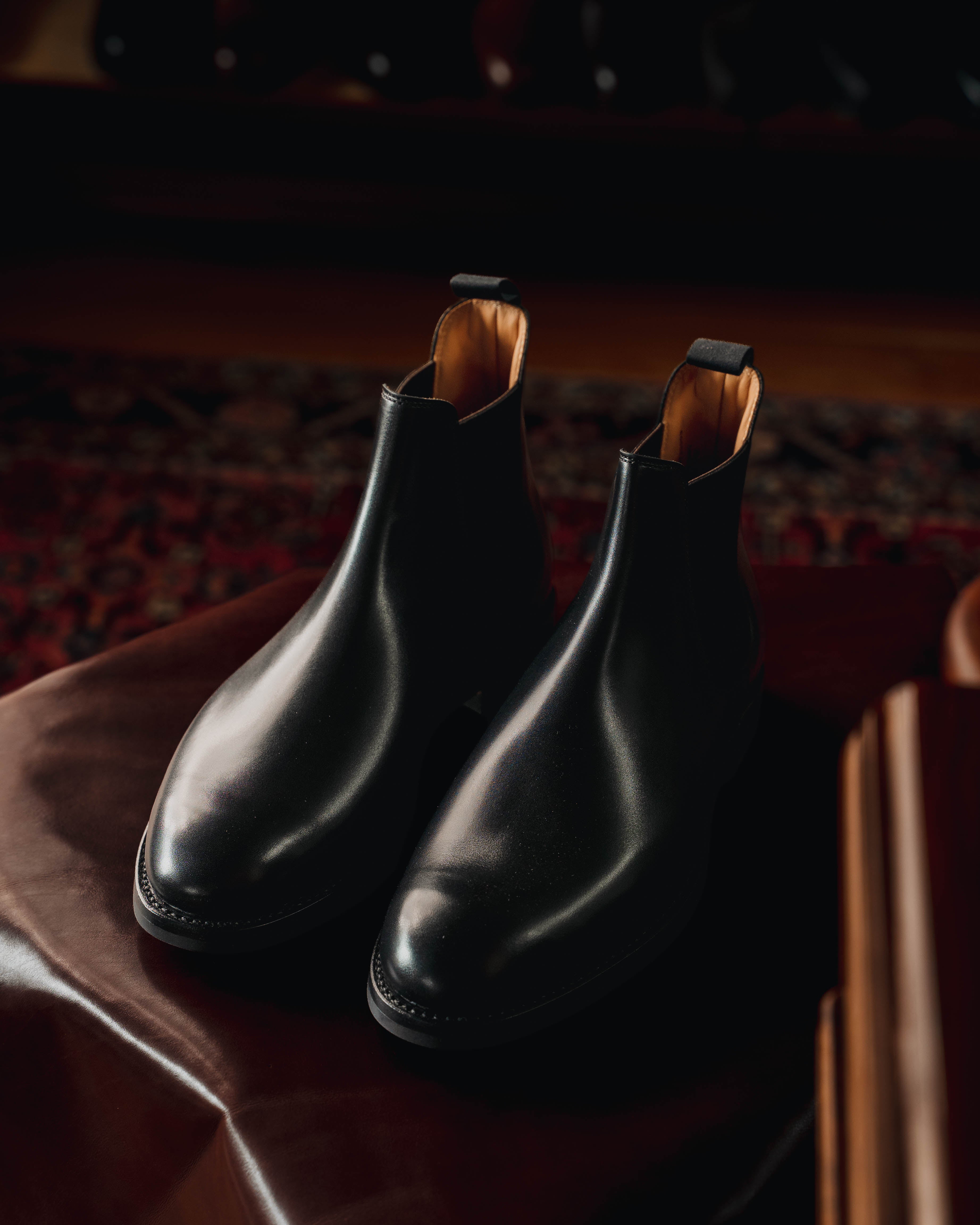 Chelsea 5 Boot, Dark Brown Wax Calf 'Dainite' by Crockett & Jones