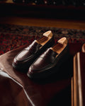 Grantham 2 Burgundy Calf Penny Loafers Herr – Crockett & Jones