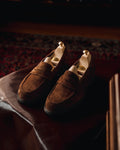 Elise Chocolate Calf Suede Loafers Dam – Crockett & Jones