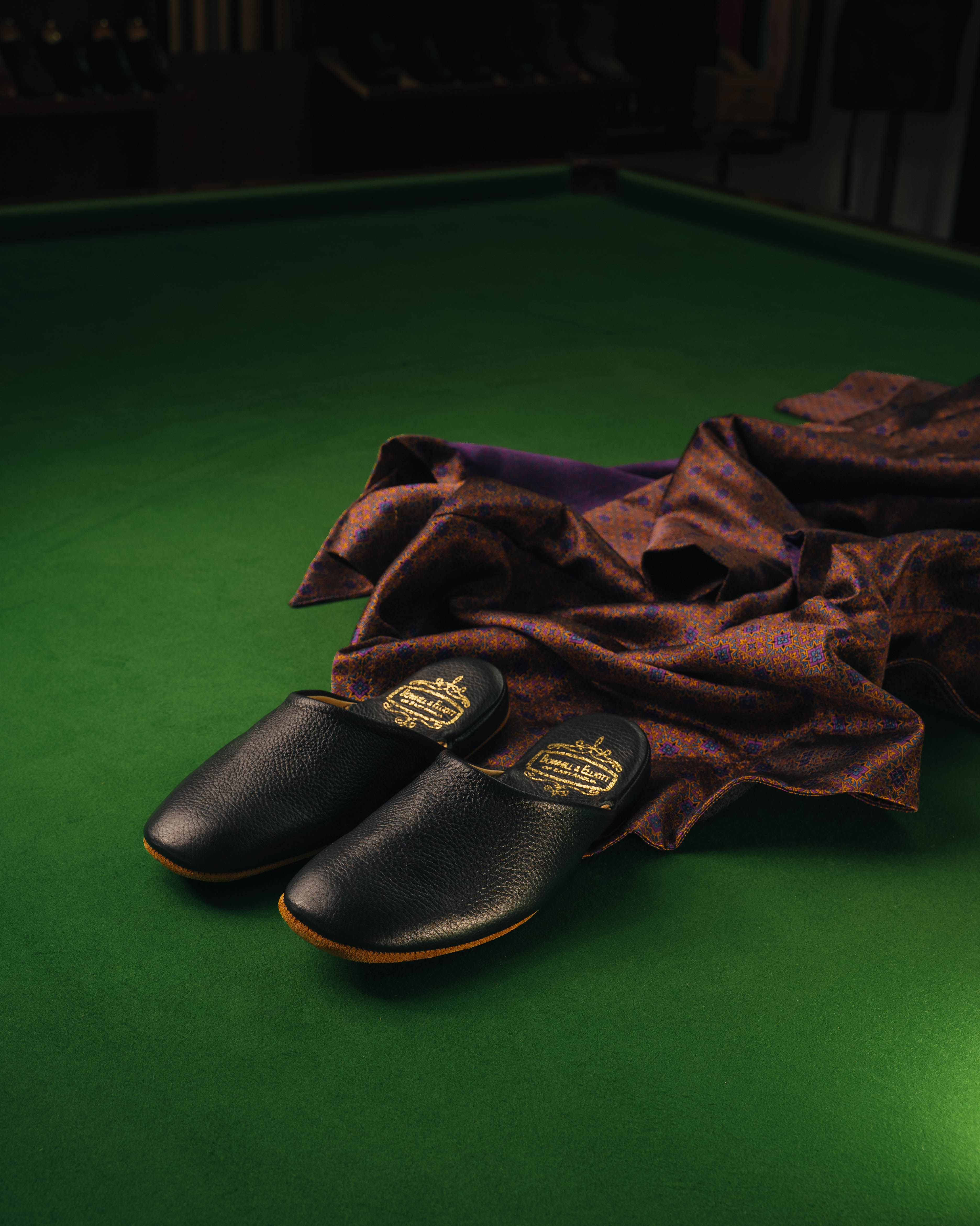 Black Deerskin Mule Slippers – Bowhill & Elliott