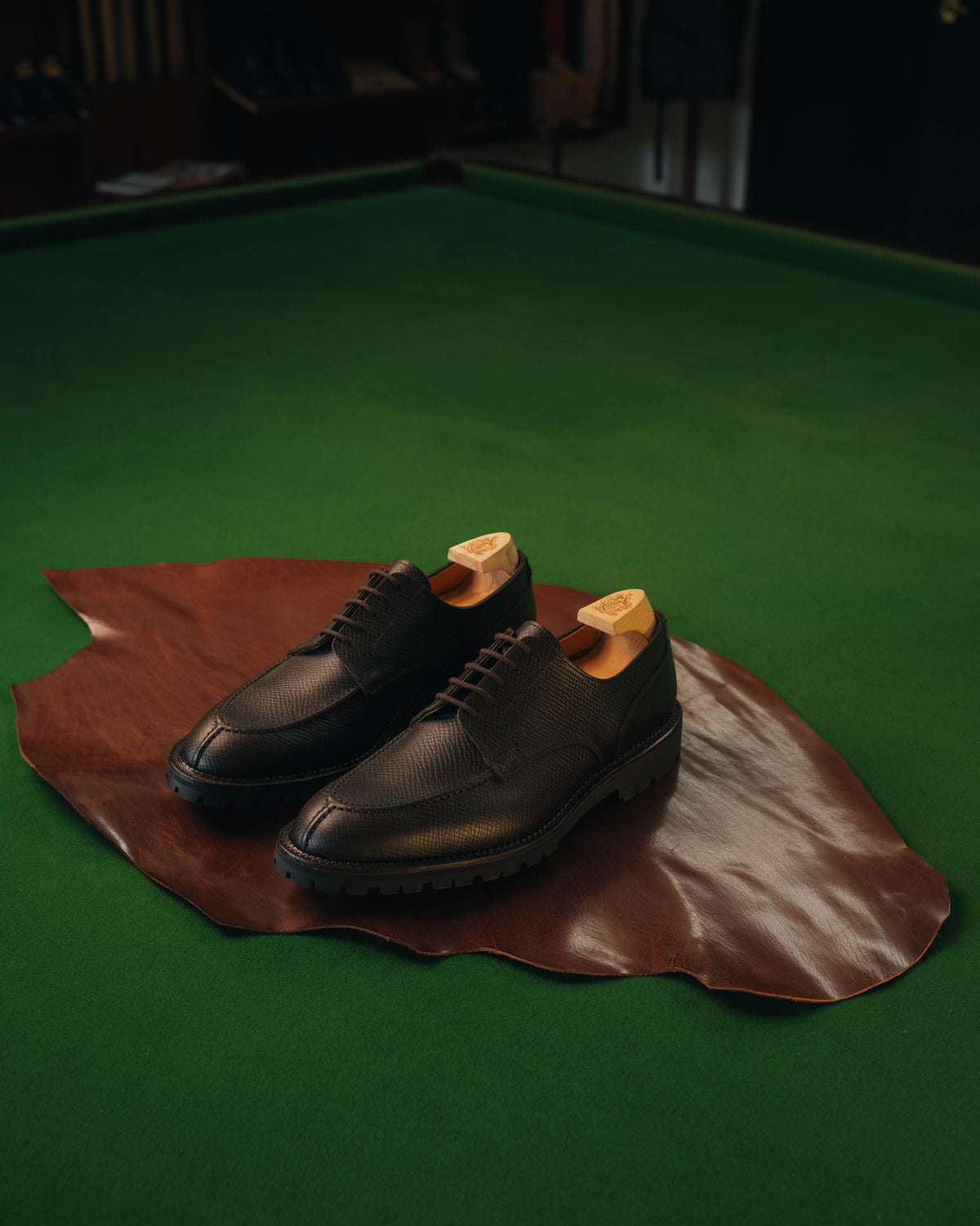 Denver Derby, Dark Brown Hatch Grain 'Vibram' Crockett & Jones