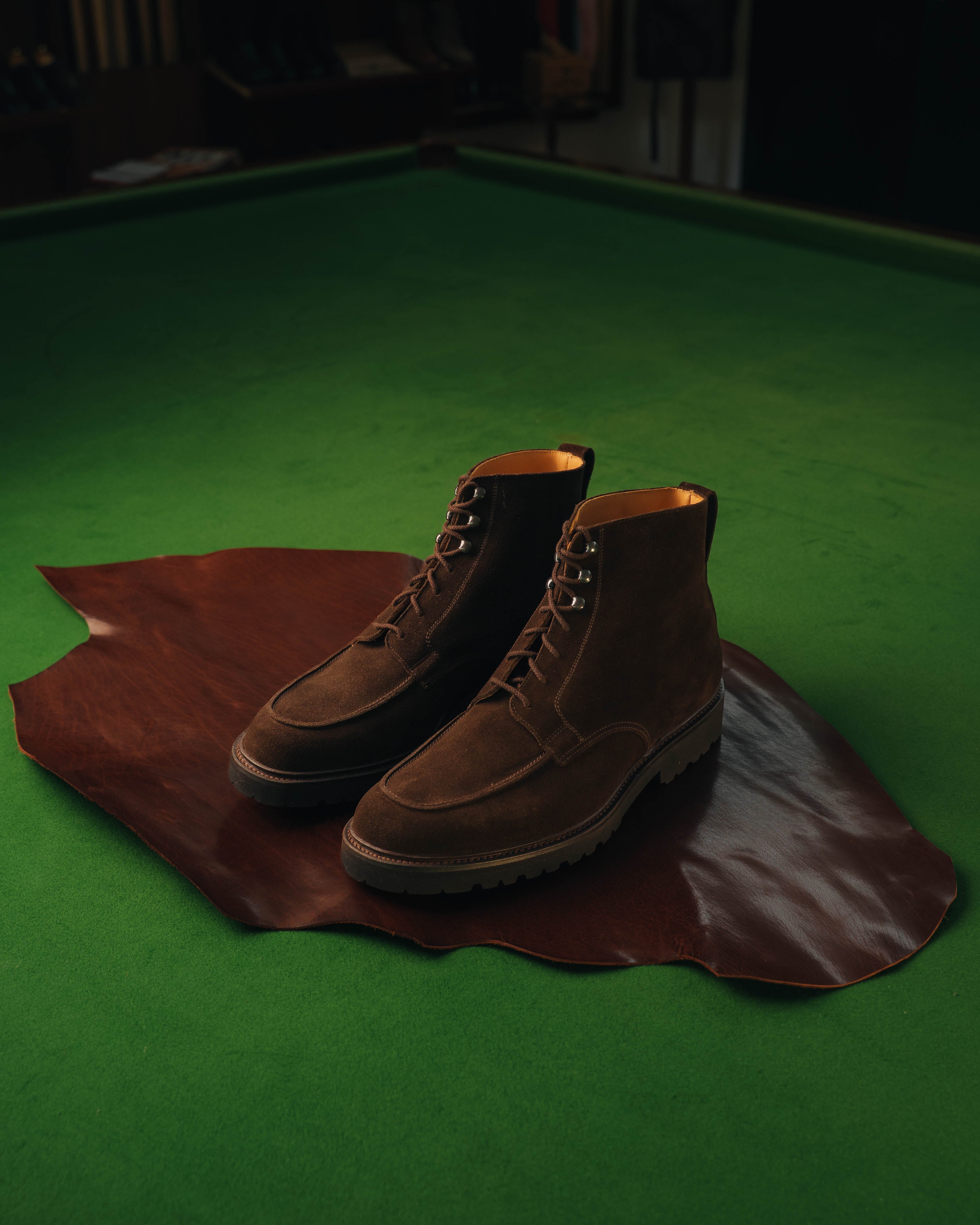Donegal 2 Boot, Dark Brown Suede 'Vibram' by Crockett & Jones