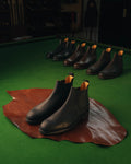 Chelsea 5 Boot, Black Rough-Out Suede 'Dainite' by Crockett & Jones