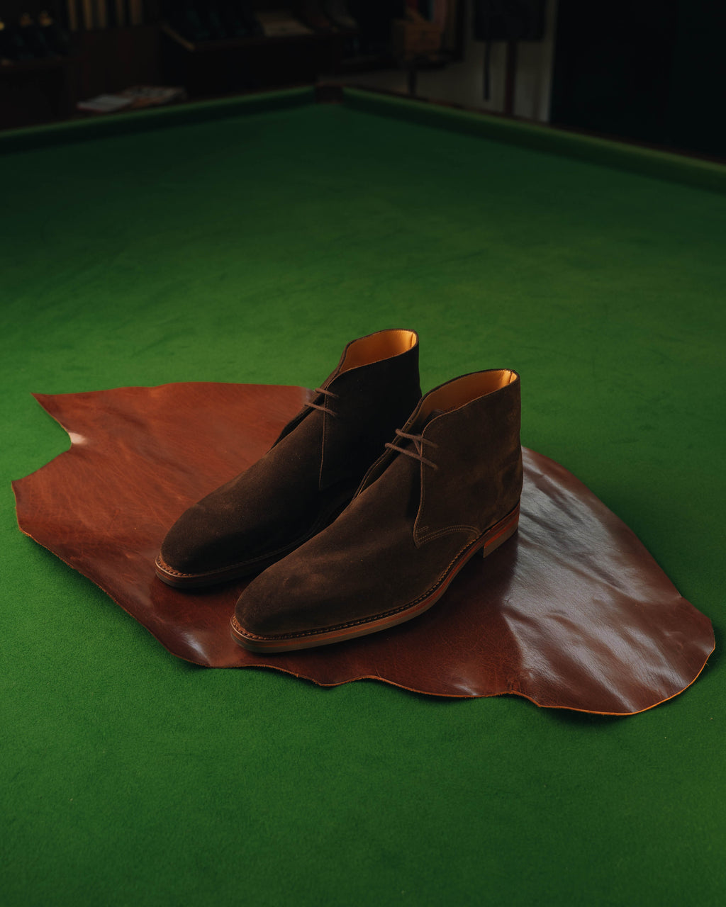 Tetbury Chukka Boot, Dark Brown Suede 'Dainite' by Crockett & Jones