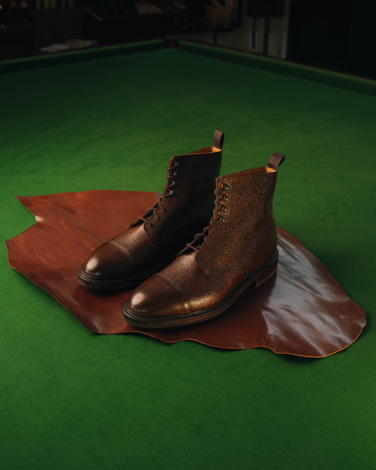 Coniston Derby Boot, Dark Brown Scotch Grain ‘Dainite’ Crockett & Jones