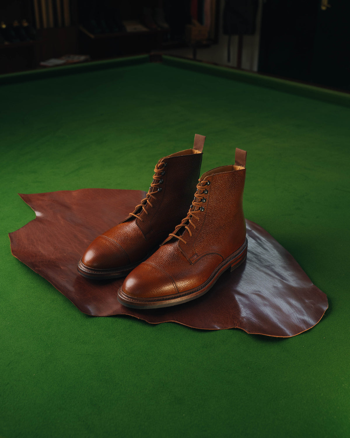 Coniston Derby Boot, Tan Scotch Grain ‘Dainite’ Crockett & Jones