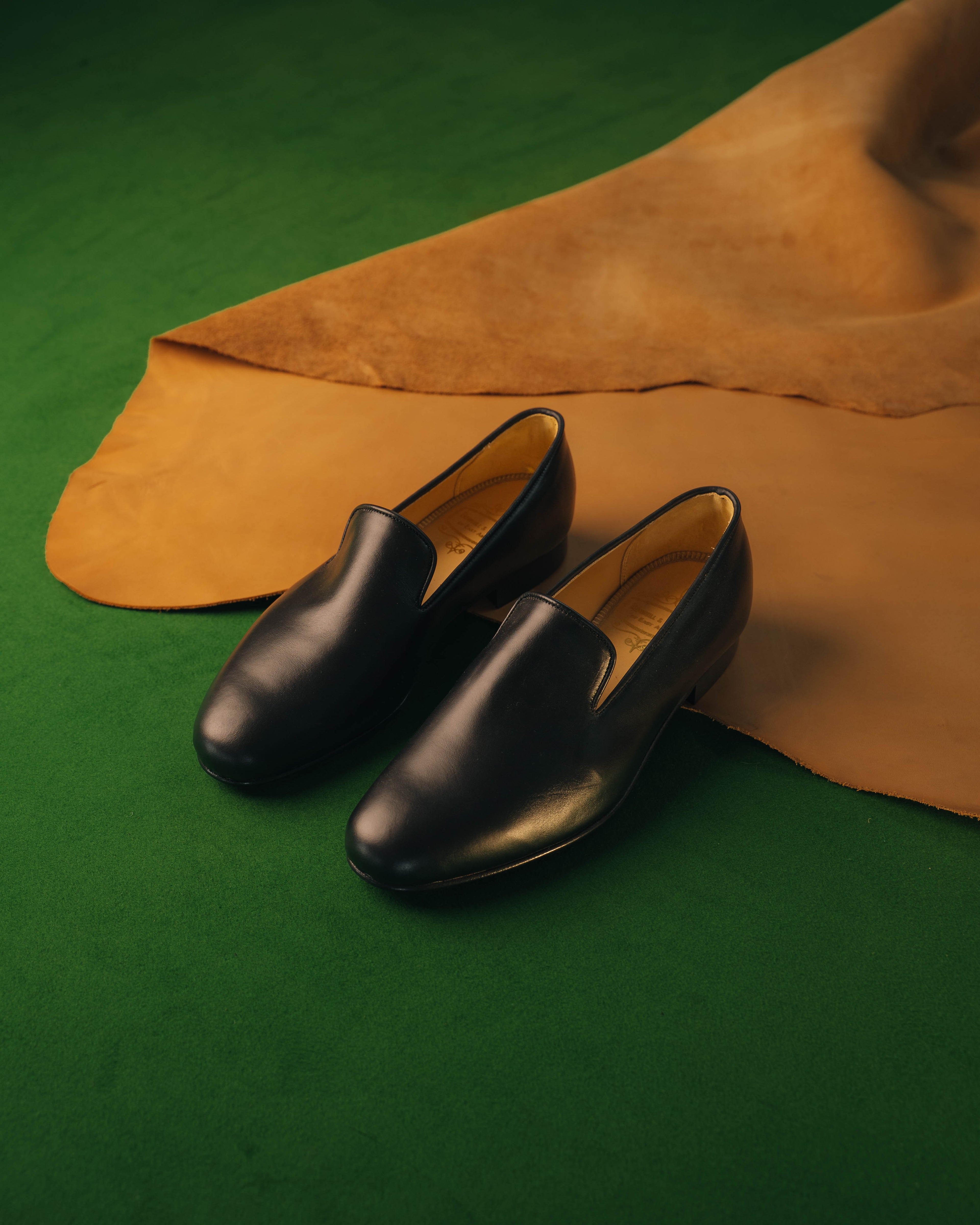 Albert Slipper Black Calf, Bowhill & Elliott